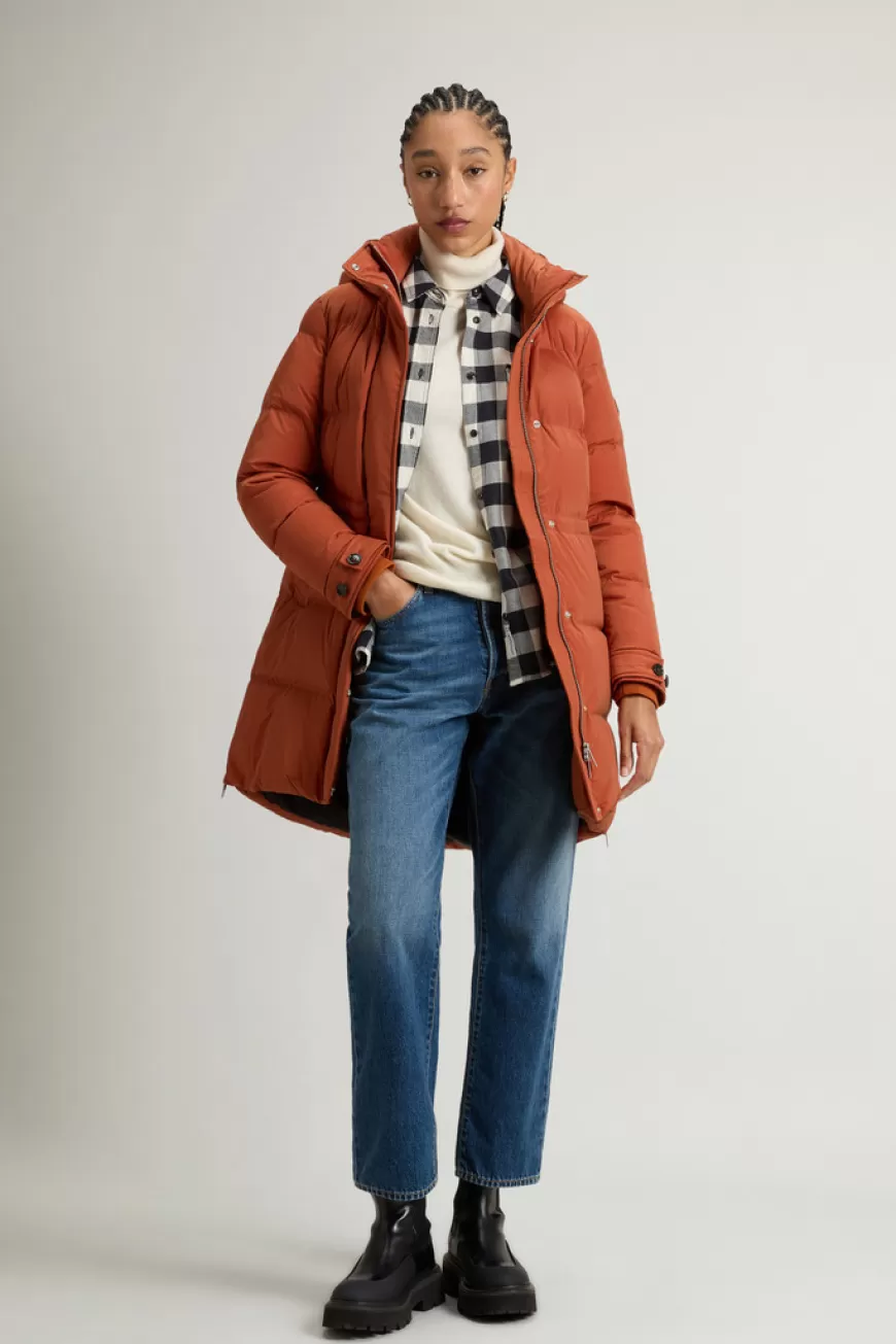 Alsea Daunenjacke mit Kapuze aus Stretch-Nylon>Woolrich Hot