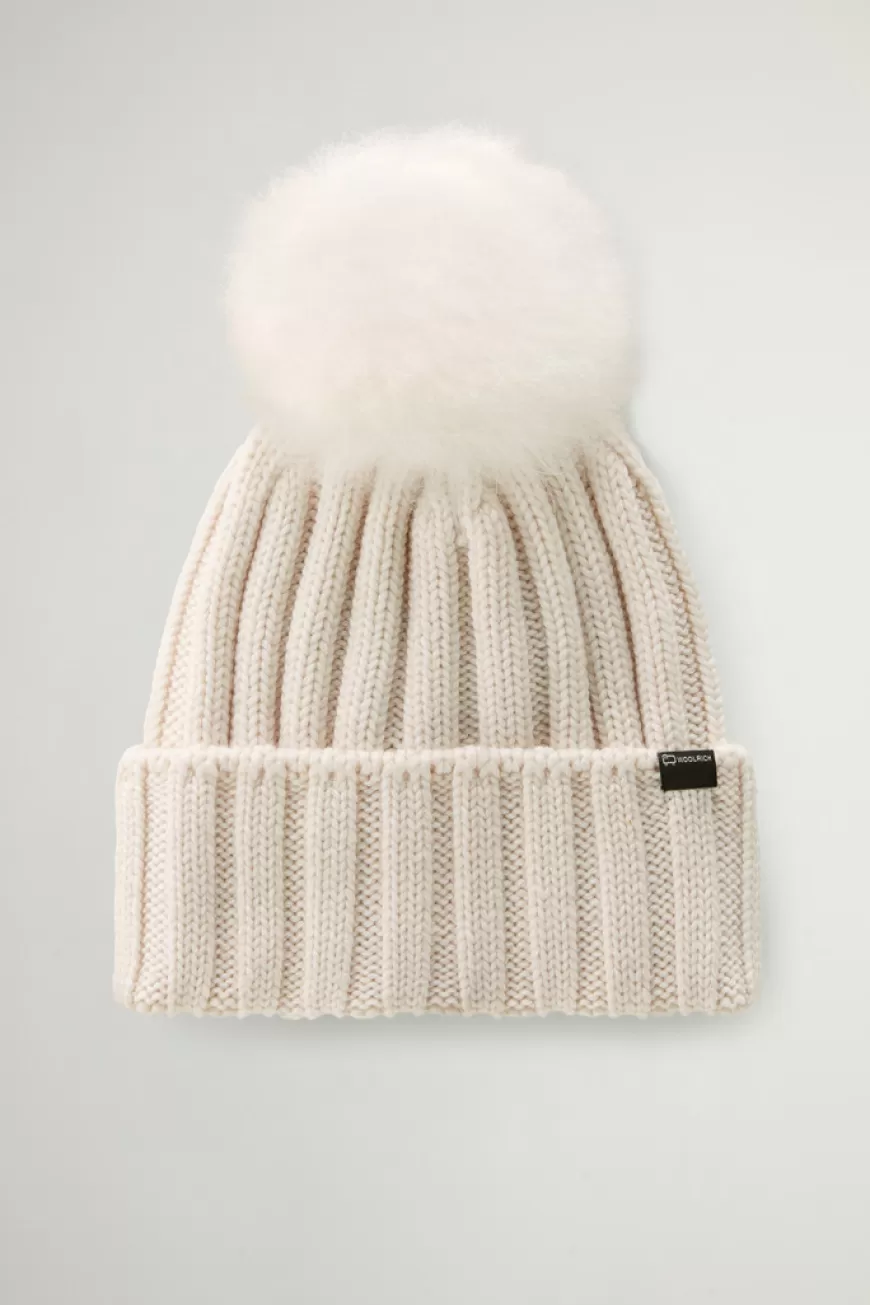 Beanie aus reiner Schurwolle mit Kaschmirbommel>Woolrich Best Sale