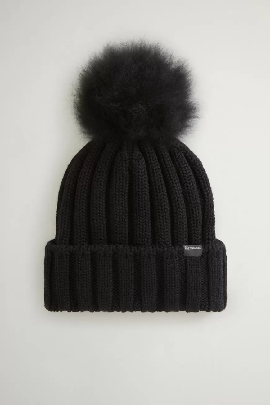 Beanie aus reiner Schurwolle mit Kaschmirbommel>Woolrich Cheap