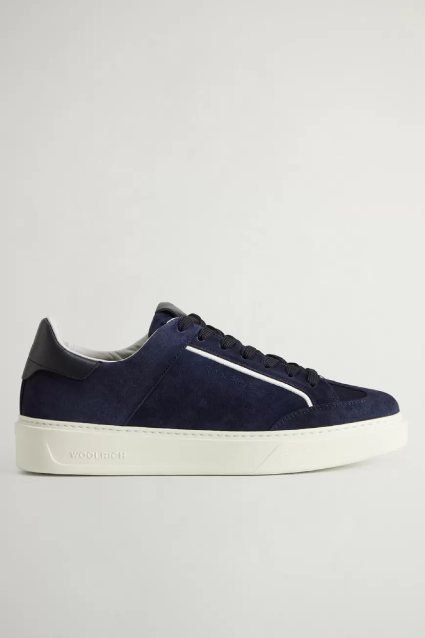 Classic Court Sneaker aus Veloursleder mit Schwalbenschwanz-Design an der Spitze>Woolrich Best