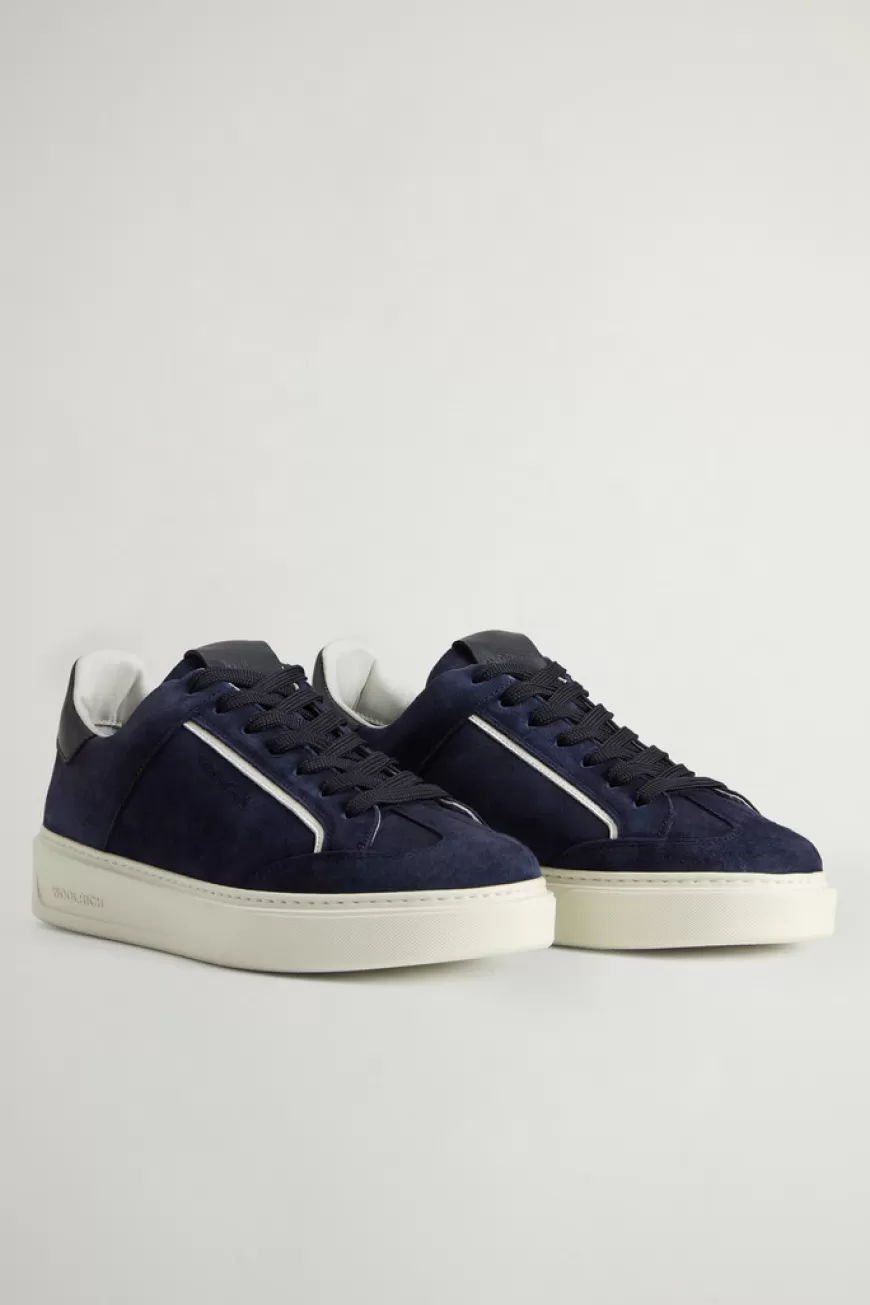 Classic Court Sneaker aus Veloursleder mit Schwalbenschwanz-Design an der Spitze>Woolrich Best