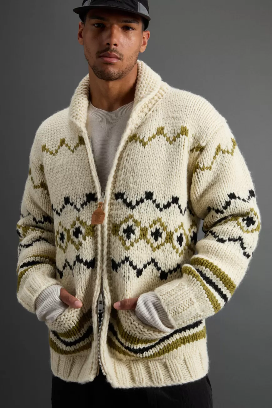 Cowichan Cardigan aus reiner Wolle mit Kontrastmotiv by Todd Snyder>Woolrich Cheap
