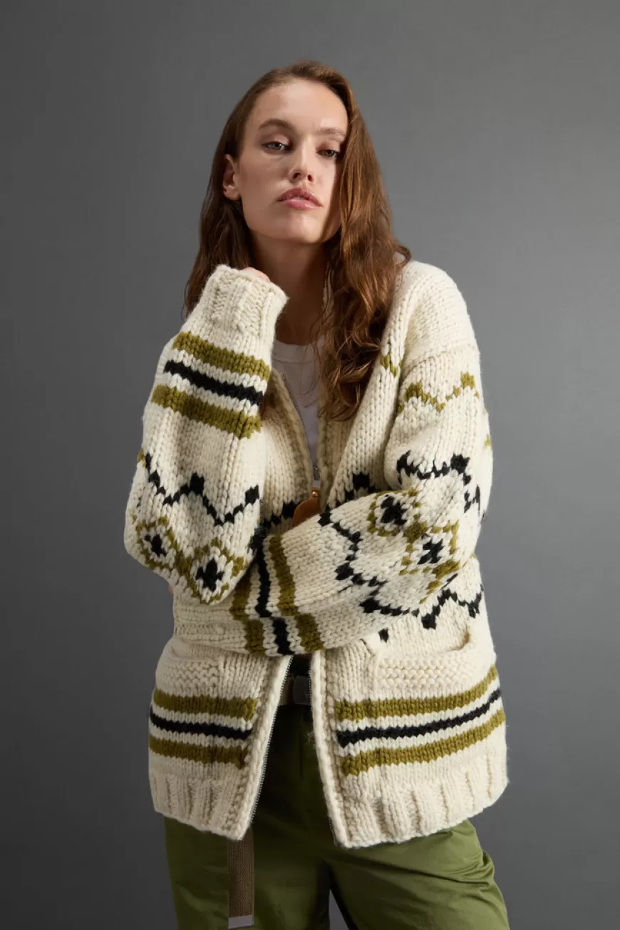 Cowichan Cardigan aus reiner Wolle mit Kontrastmotiv by Todd Snyder>Woolrich Cheap