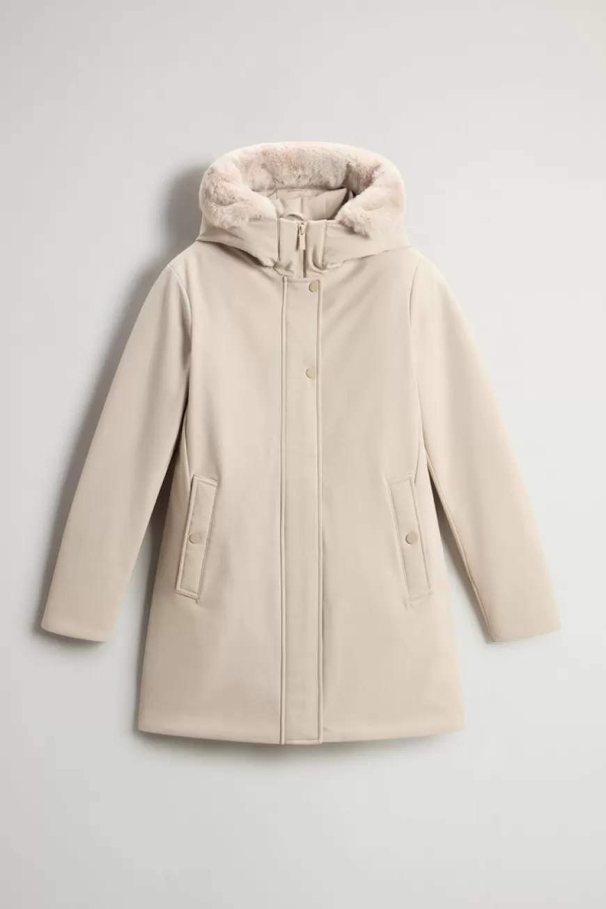 Firth Parka aus Tech Softshell mit abnehmbarem Kragen aus Pelzimitat>Woolrich Outlet