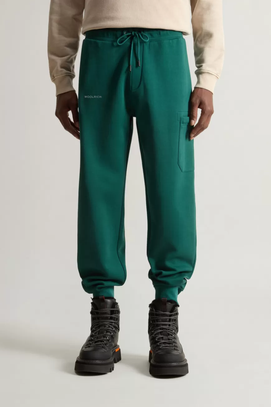Hose aus einer gebürsteten Baumwollmischung mit Logo>Woolrich Sale