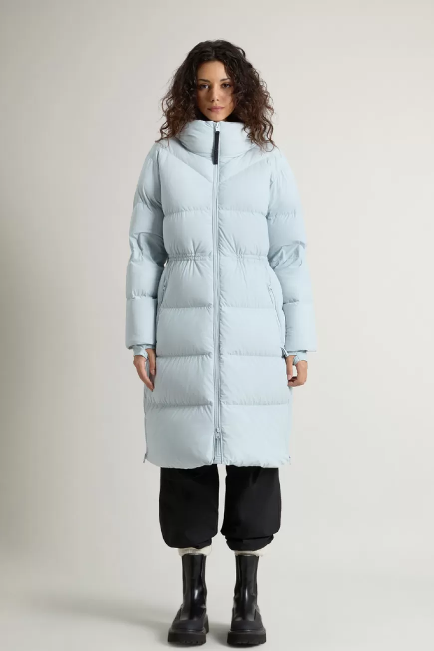 Langer Stepp-Parka aus Stretchnylon mit abnehmbarer Kapuze>Woolrich Best Sale