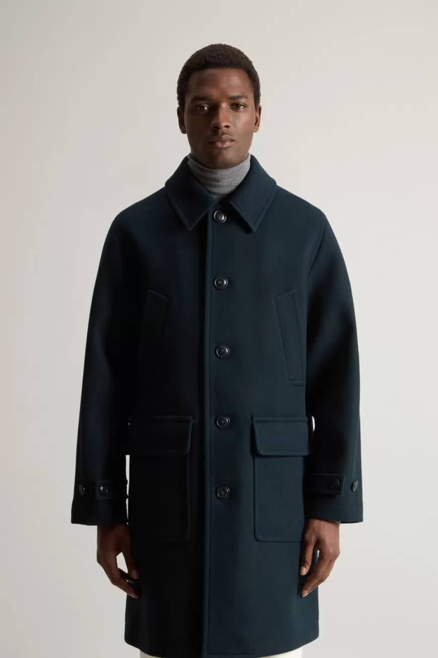 Mantel aus Melton aus einer Schurwollmischung>Woolrich Store