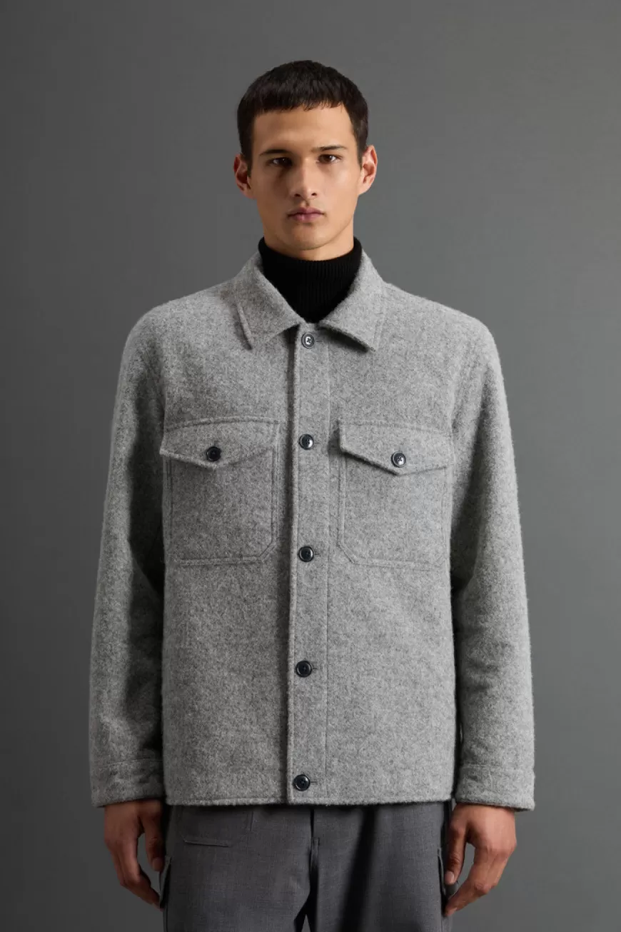 Overshirt aus einer italienischen Wollmischung mit reflektierendem Überzug by Todd Snyder>Woolrich Outlet