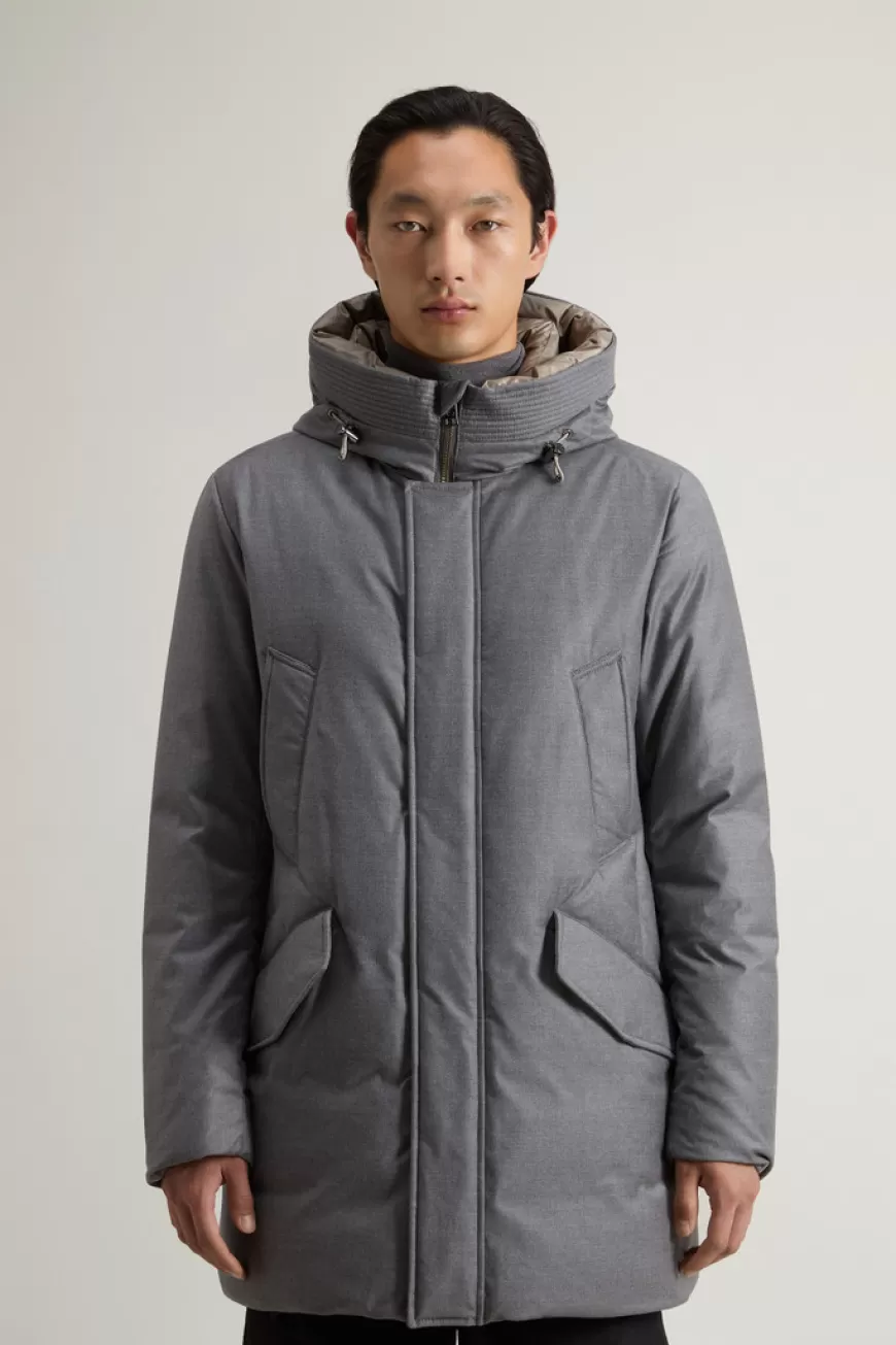 Parka aus einer italienischen Woll- und Seiden-Mischung aus Loro Piana-Gewebe>Woolrich Cheap