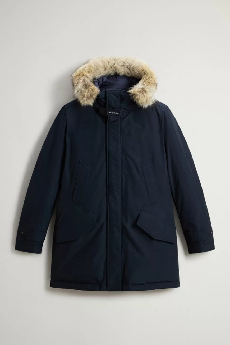 Polar Parka aus Ramar Cloth mit hohem Kragen und Pelzbesatz>Woolrich Discount