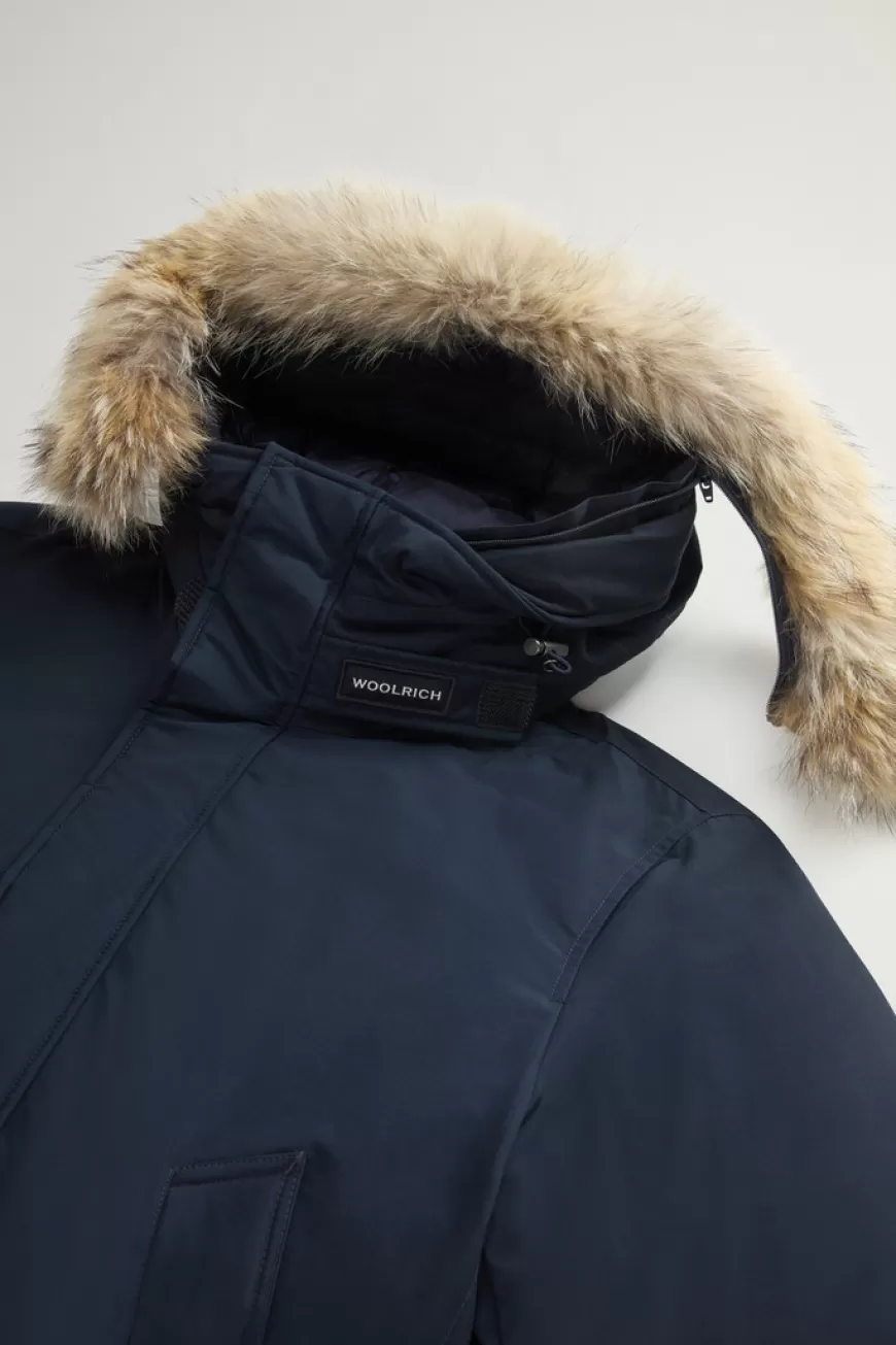 Polar Parka aus Ramar Cloth mit hohem Kragen und Pelzbesatz>Woolrich Discount