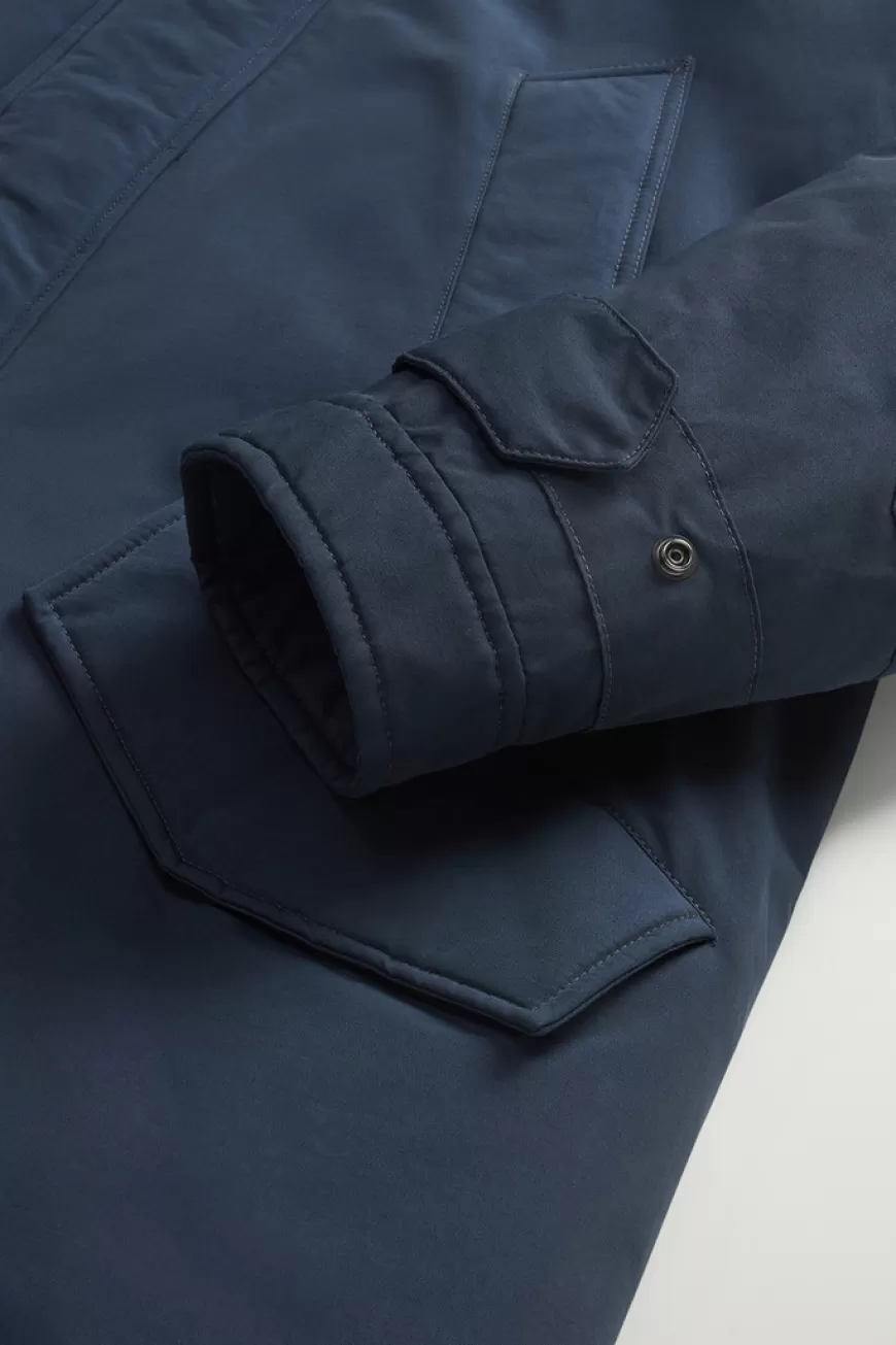 Polar Parka aus Ramar Cloth mit hohem Kragen und Pelzbesatz>Woolrich Discount