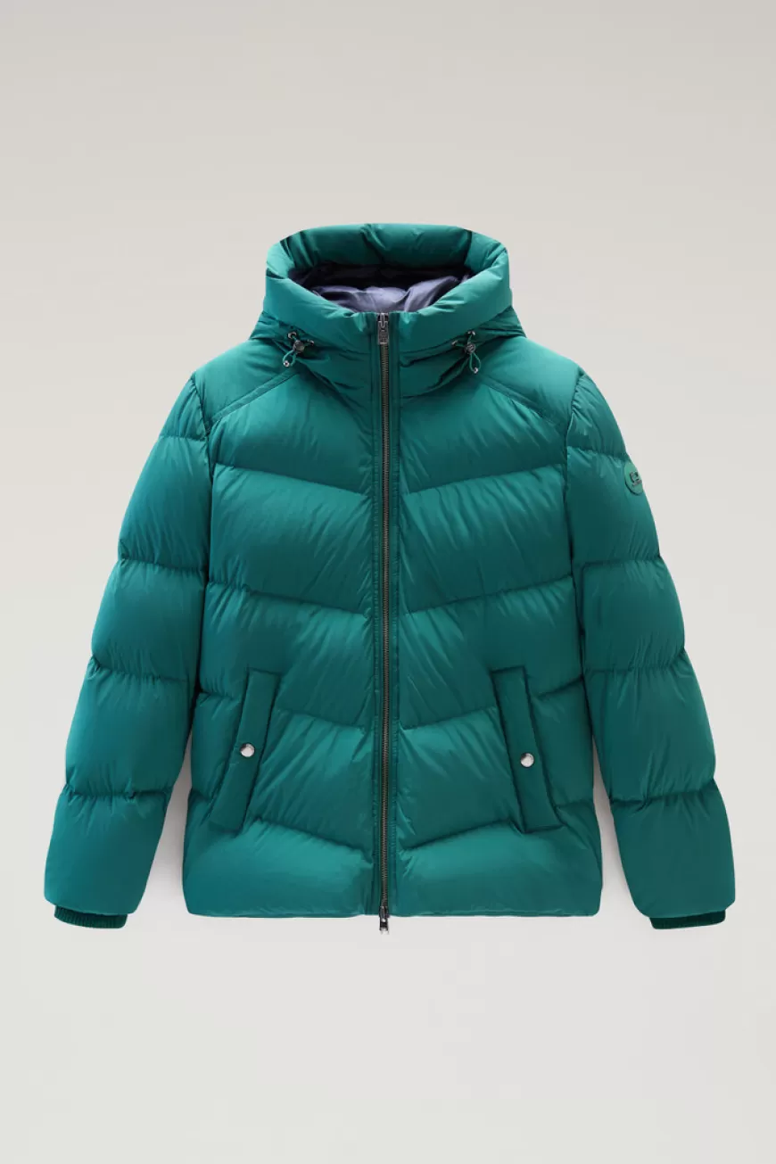 Premium Daunenjacke aus Stretch-Nylon>Woolrich Sale